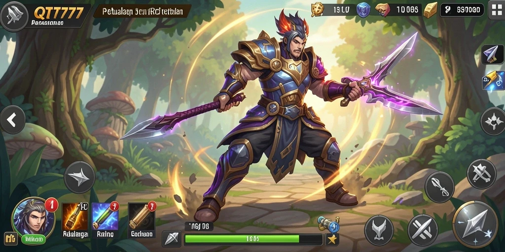 Tampilan menarik dari gameplay ARPG di QT777.