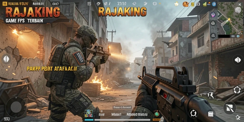 Tampilan seru gameplay RAJAKING dengan momen aksi dramatis.