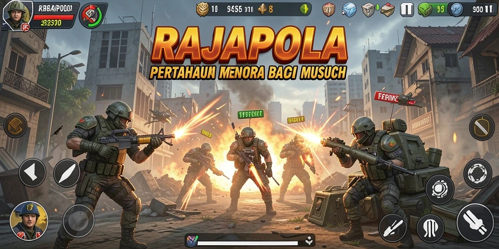 Cuplikan gameplay menyoroti aksi menara dalam menangkis serangan musuh.
