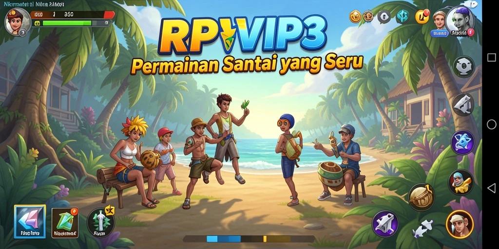 Screenshot RPVIP3 menampilkan gameplay santai dan seru.