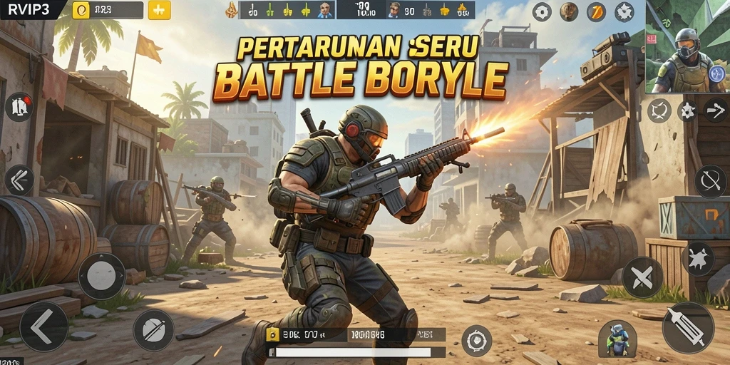 Tampilkan aksi seru gameplay Battle Royale di RVIP3.